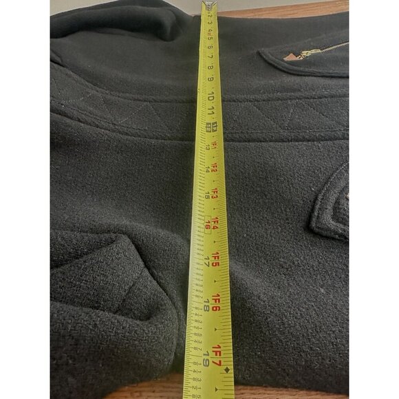 J. Crew Ws Sz 4 Italian Wool Hooded Parka By Nello Gori Black W/Gold Hardware - Picture 15 of 16